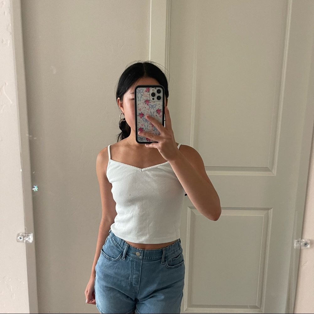 brandy white tank top cami